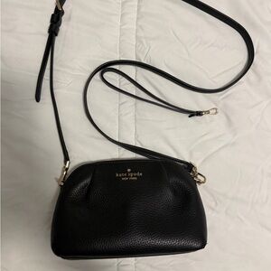 Kate Spade Dumpling Style Small Black Pebbled Leather Crossbody Bag